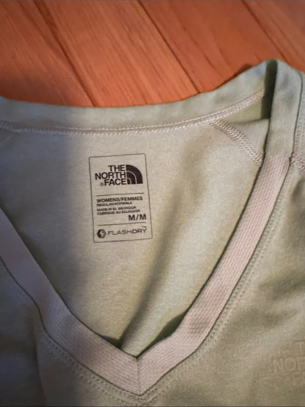 The North Face Pale Mint V-Neck Performance Tee - Picture 3 of 3